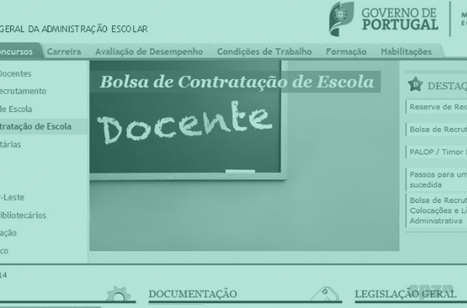 Alteração de Estado das Candidaturas à Bolsa de Contratação de Escola