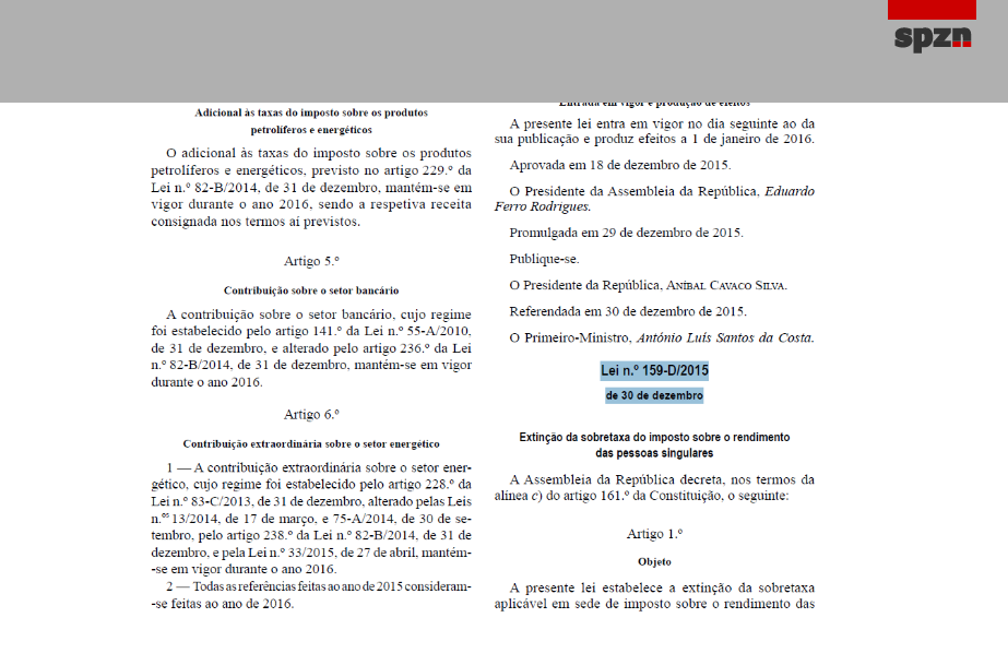 Extinção da sobretaxa