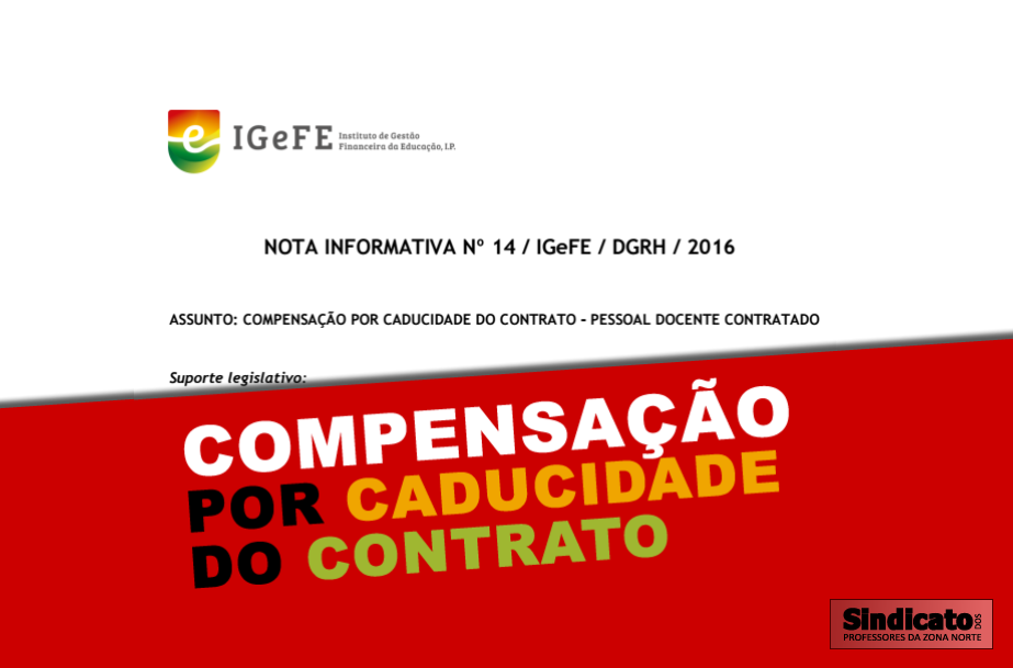 Compensação por Caducidade do Contrato – Pessoal Docente Contratado