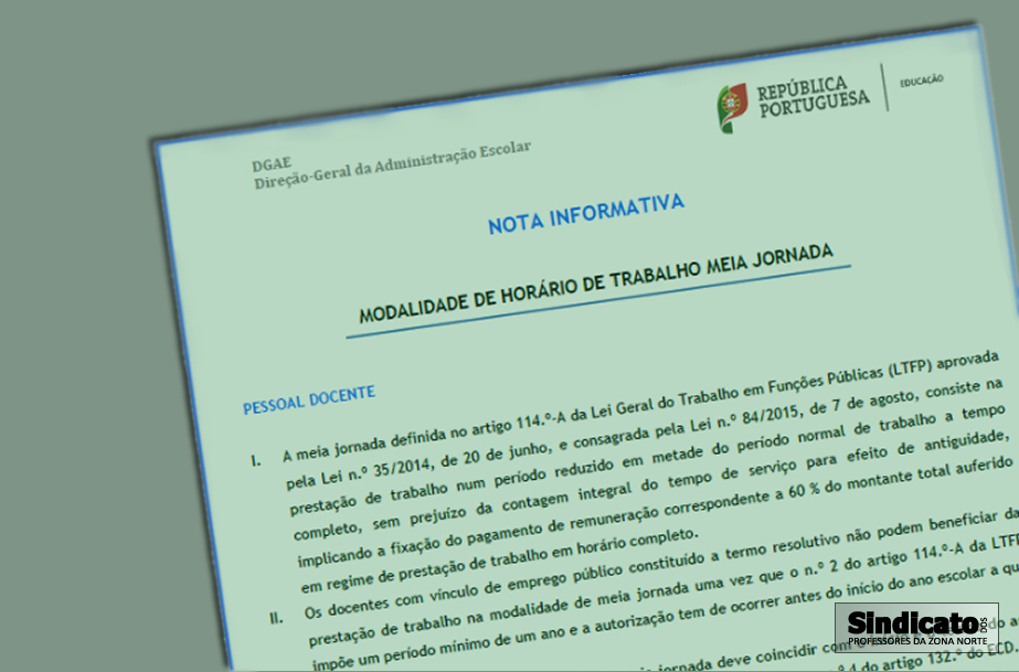 Nota Informativa - Meia Jornada