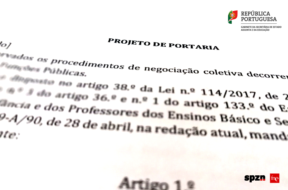 Projeto de portaria relativo ao reposicionamento dos professores retidos no 1.º escalão