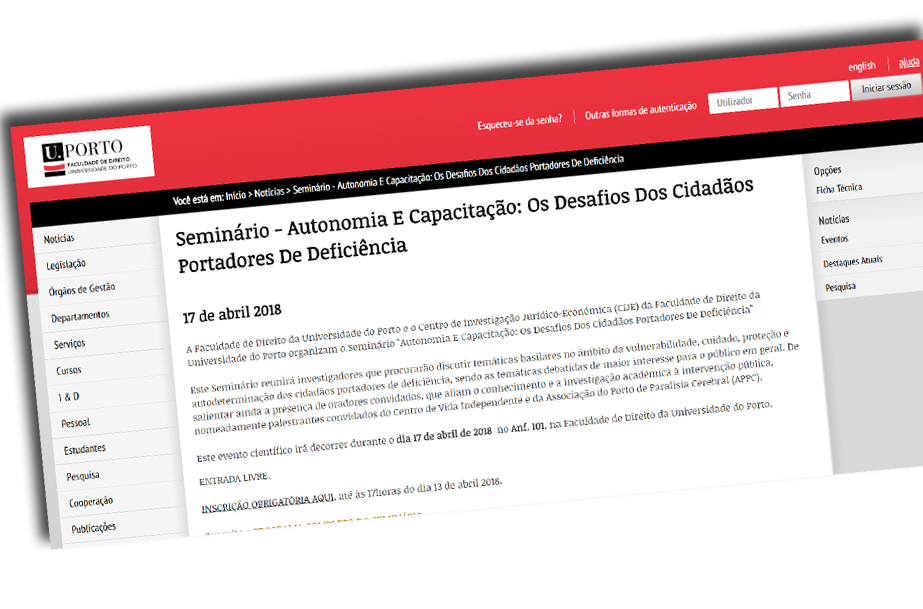 Seminário Autonomia E Capacitação: Os Desafios Dos Cidadãos Portadores De Deficiência