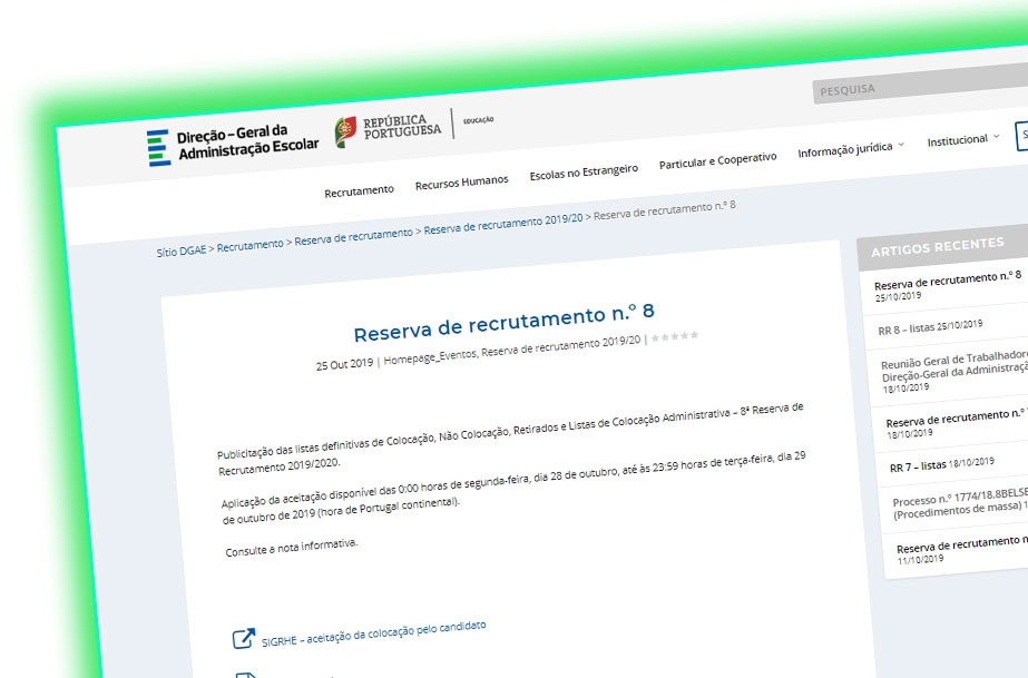 Reserva de recrutamento n.º 8