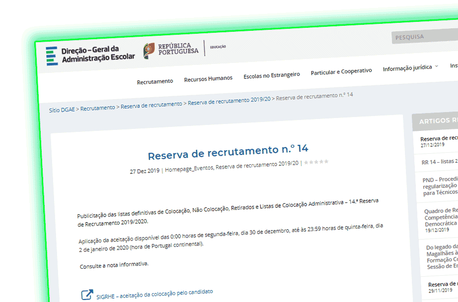 Reserva de recrutamento n.º 14