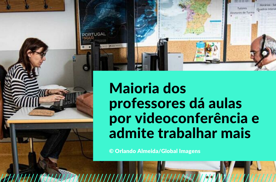 Maioria dos professores dá aulas por videoconferência e admite trabalhar mais