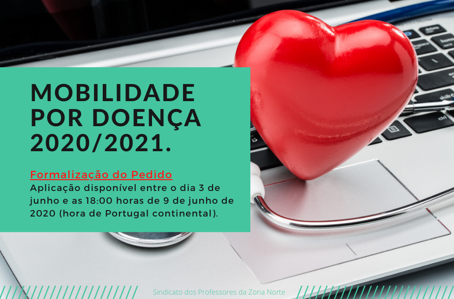 Formalização do pedido de mobilidade por doença para o ano letivo  2020/2021