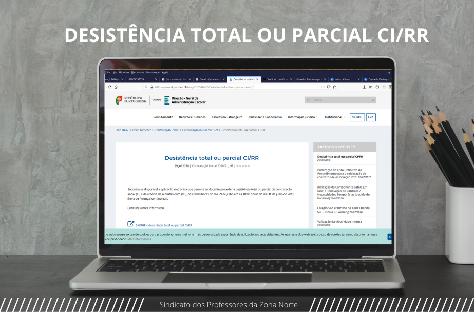 Desistência total ou parcial CI/RR