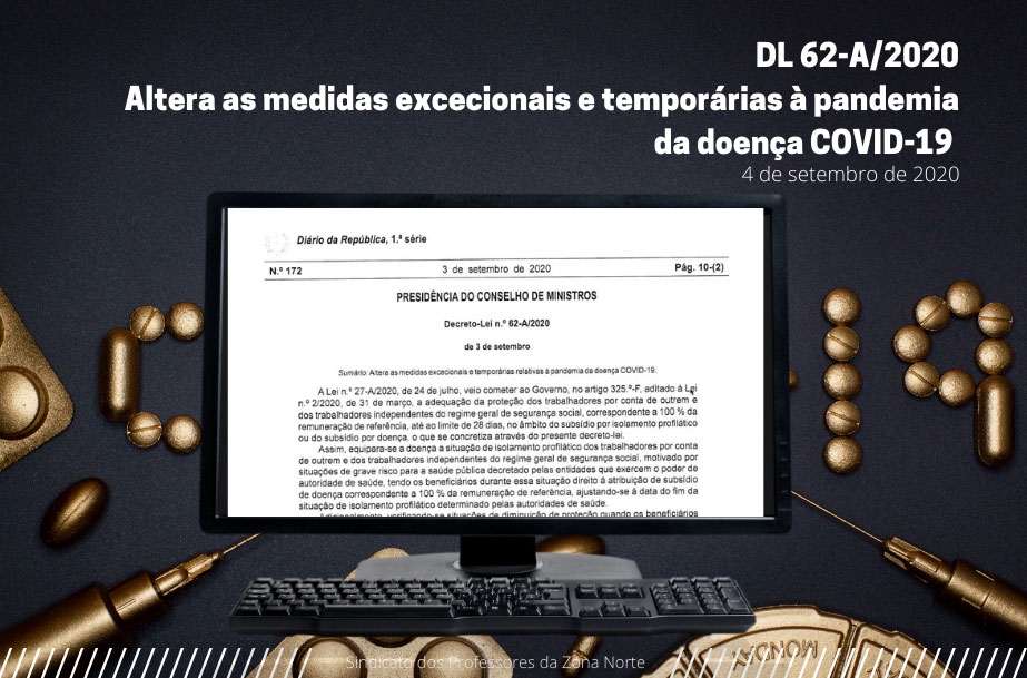 DL 62-A/2020 - Altera as medidas excecionais e temporárias à pandemia da doença COVID-19 