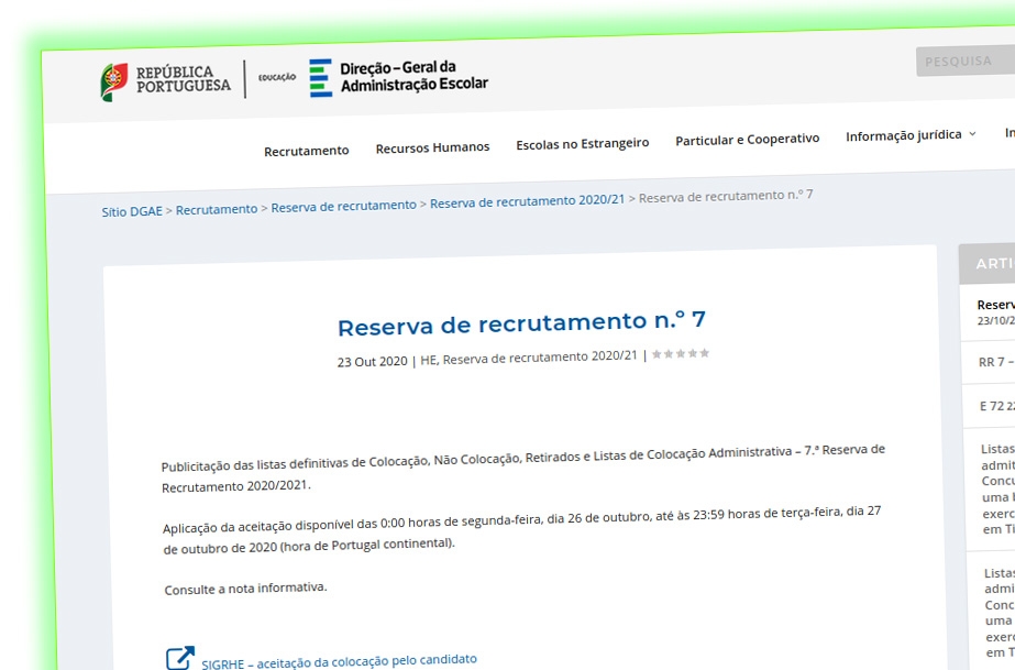 Reserva de recrutamento n.º 7