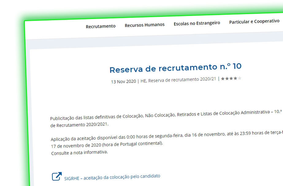 Reserva de recrutamento n.º 10