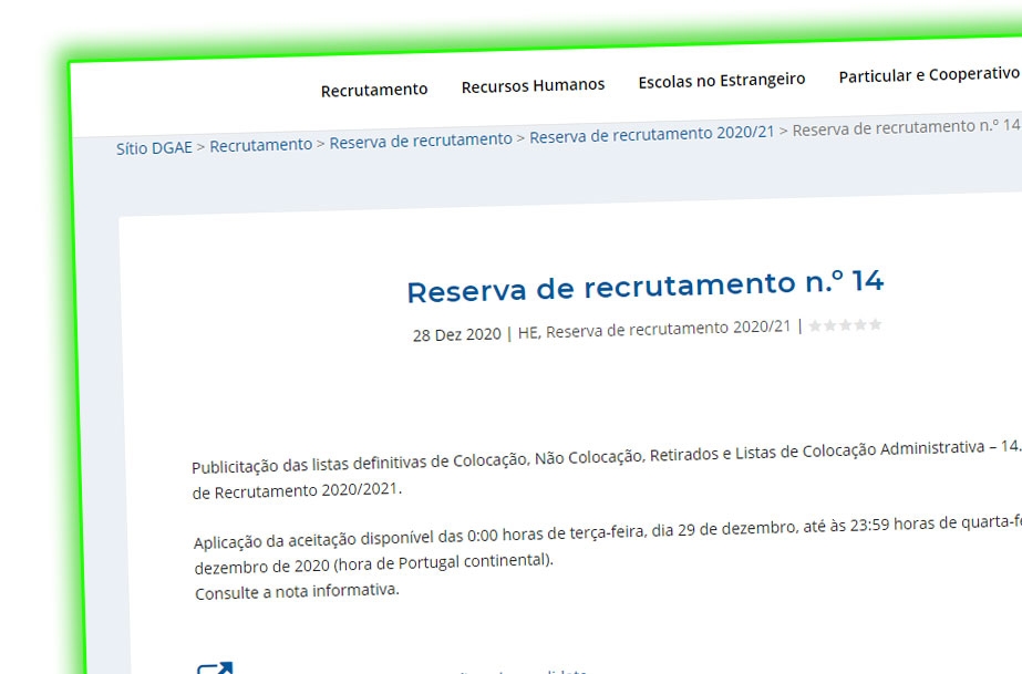 Reserva de recrutamento n.º 14