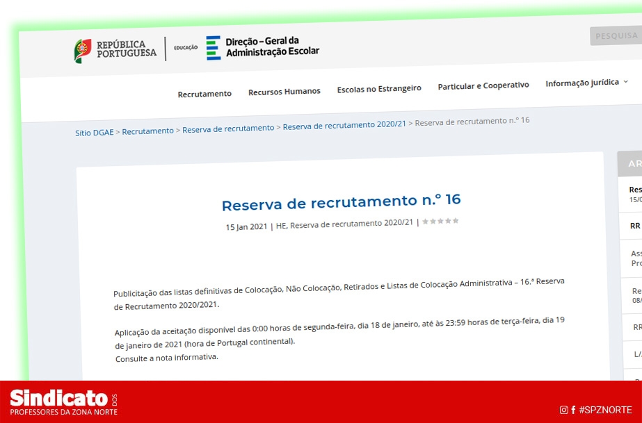 Reserva de recrutamento n.º 16