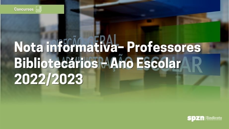 Nota informativa– Professores Bibliotecários 