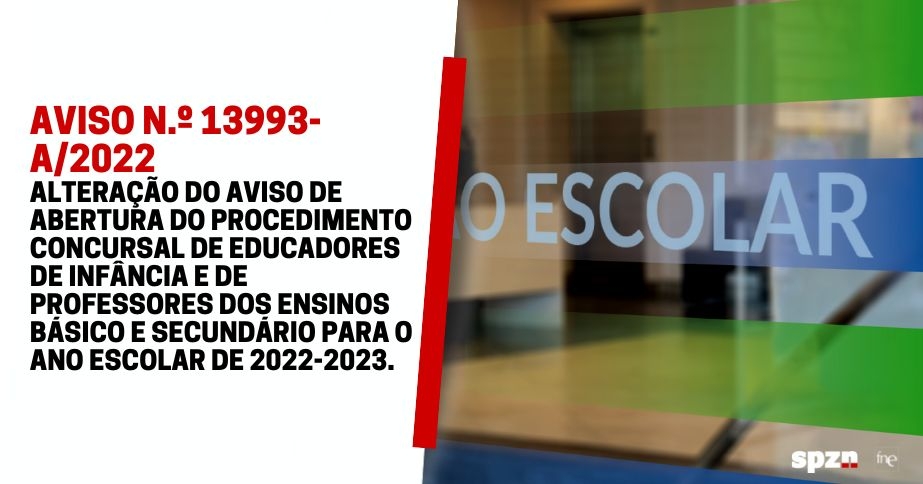 Alteração do aviso de abertura do procedimento concursal