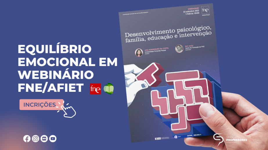 Equilíbrio emocional em webinário FNE/AFIET