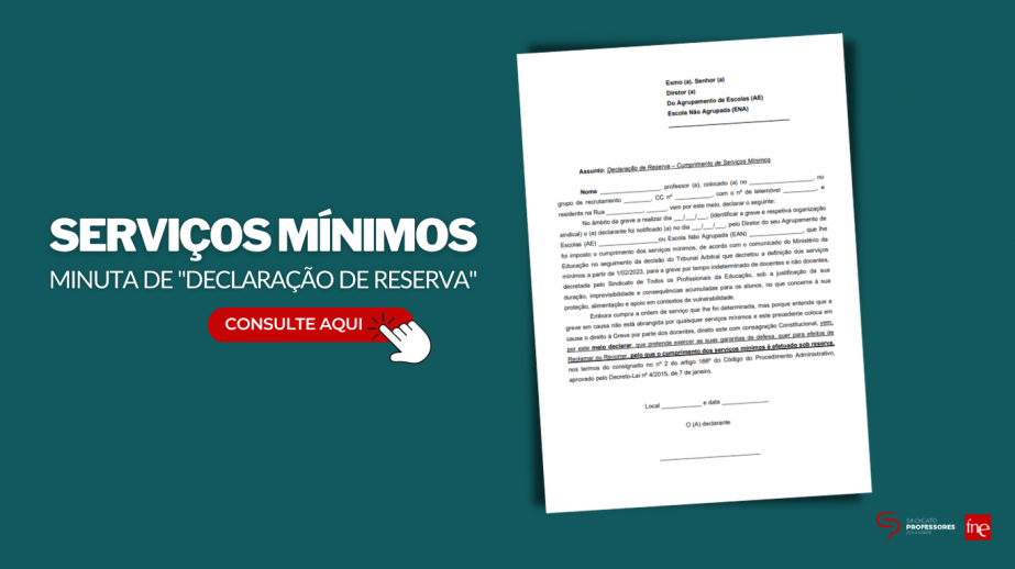 Serviços mínimos - Minuta de 