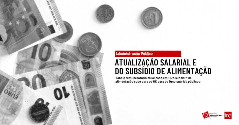 Atualização salarial e do subsídio de alimentação na Administração Pública