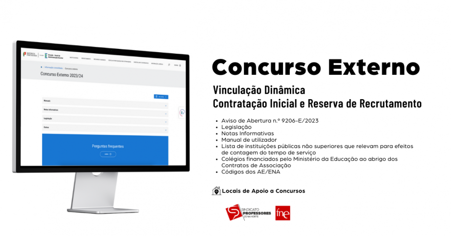 Concurso Externo/ Concurso Externo de Vinculação Dinâmica/ Concurso de Contratação Inicial e Reserva de Recrutamento