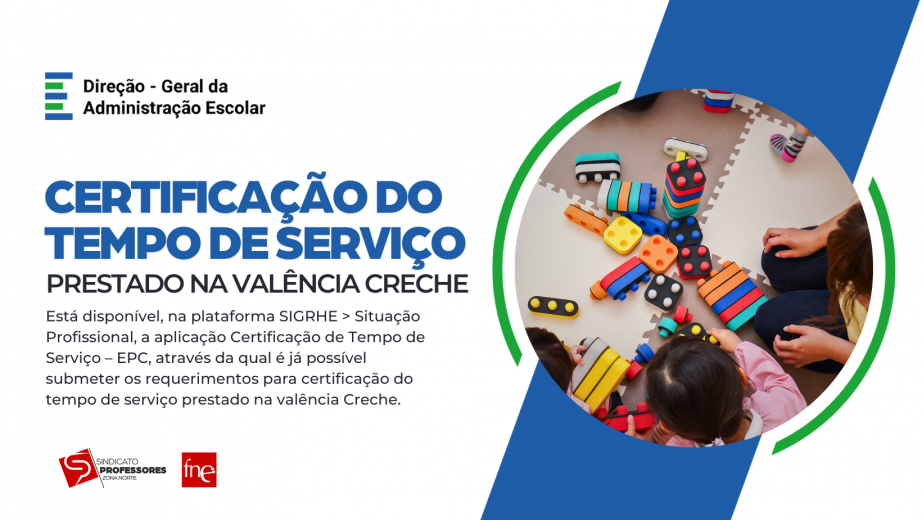 Certificação do Tempo de Serviço na valência Creche