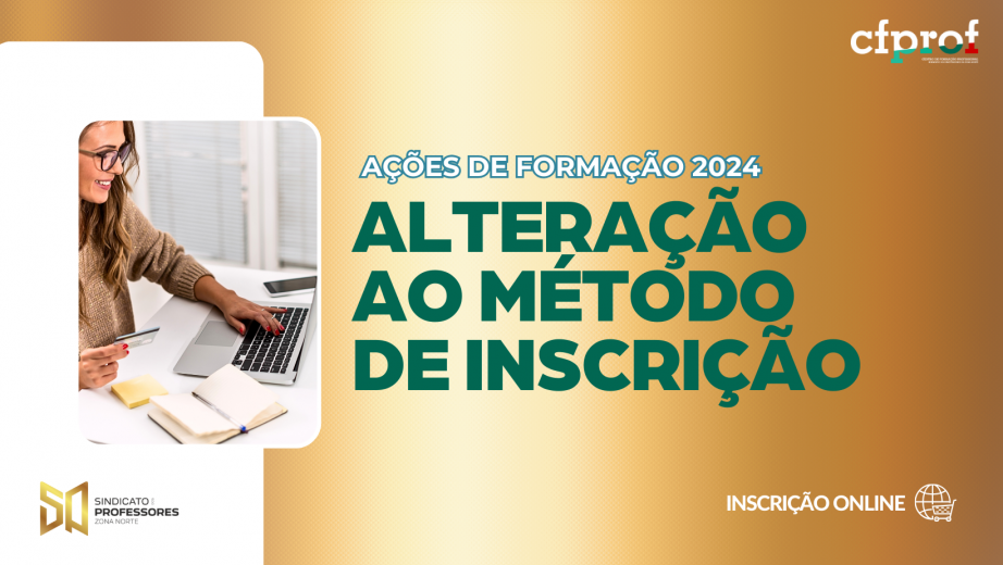 Formações: Alteração ao método de inscrição