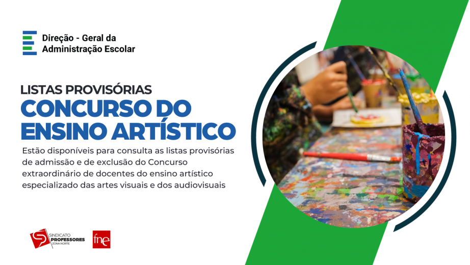 Concurso do ensino artístico – Listas Provisórias