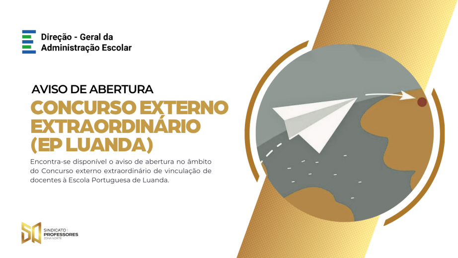 Concurso Externo Extraordinário da EP Luanda: Aviso de abertura