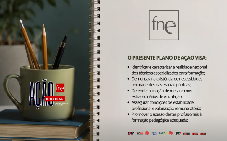 Consulte aqui o Plano de Ação FNE para os Técnicos Especializados para Formação