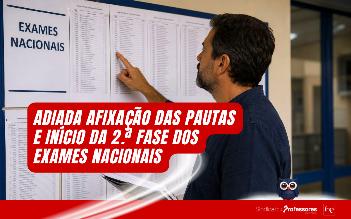 Adiada afixação das pautas e início da 2.ª fase dos Exames Nacionais